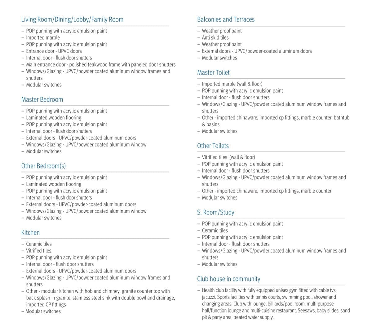 Emaar Specifications